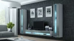 Cama Living room cabinet set VIGO NEW 3 baltas/pilkas gloss