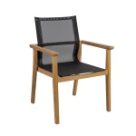 Valgomojo baldų komplektas NAUTICA su 8 kėdėmis (13259) 280x100xH76 cm, stalviršis: tikmedis, nerūdijančio plieno kojos