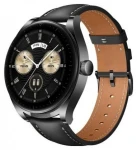 Išmanusis laikrodis Huawei Watch Buds, Du viename - išmanusis laikrodis ir ausinės, Nerudijančio plieno juodos spalvos korpusas su juodos spalvos odiniu dirželiu