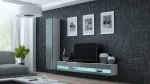 Cama Living room cabinet set VIGO NEW 9 baltas/pilkas gloss