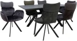 Valgomojo komplektas EDDY-2 stalas, 6 kėdės (10331, 10332)