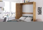 Sieninė lova Meblocross Teddy 160, 160x200 cm, ruda