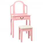 Kosmetinis staliukas 65x36x128 cm rožinis