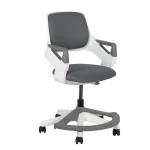 Vaikiška kėdė ROOKEE, 64x64xH76-93cm, spalva: pilka, rėmas: baltas plastikas
