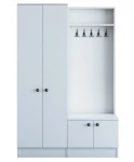 Prieškambario komplektas Kalune Design 893(I), 119,6 cm, baltas