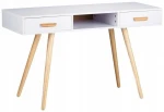 Kosmetinis staliukas - rašomasis stalas Modern Home, baltas/rudas