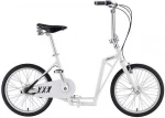 Stilingas ir patogus „The-sliders Lite Baltas“, sulankstomas dviratis, paspirtukas „du viename“