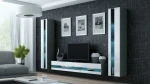 Cama Living room cabinet set VIGO NEW 3 pilkas/baltas gloss