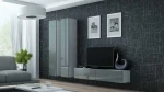 Cama Living room cabinet set VIGO 9 baltas/pilkas gloss