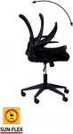 Reguliuojamo aukščio kėdė SUN-FLEX®HIDEAWAY KĖDĖ, 91-101 cm, juodas rėmas, juoda sėdima vieta