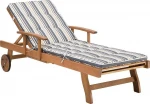 Shumee Acacia Wood gultai nuo saulės su mėlynos ir smėlio spalvos pagalvėlėmis JAVA
